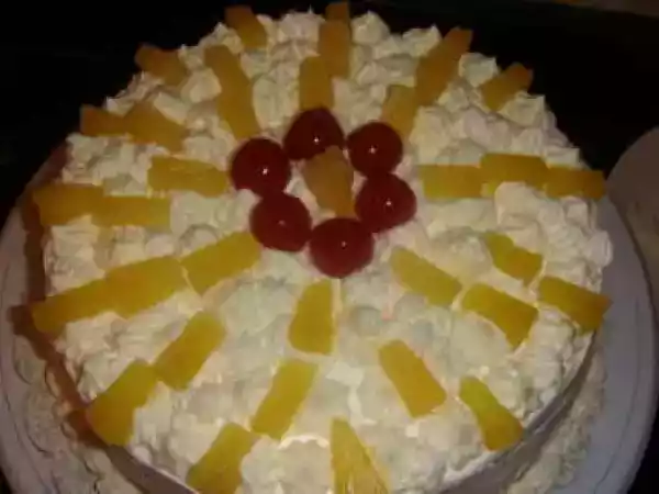 Recipe Fresh cream pineapple cake