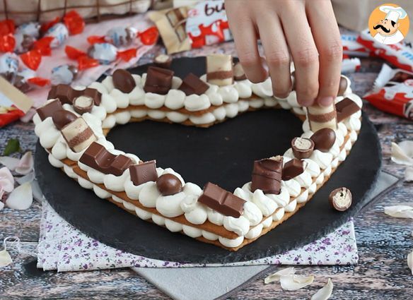 Heart cake kinder - Recipe Petitchef