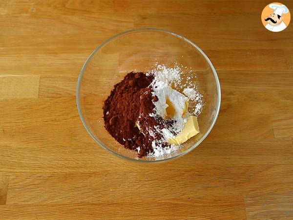 Cocoa viennese cookies - Preparation step 1