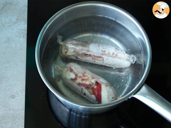 Chicken ballotines with mozzarella - Preparation step 5