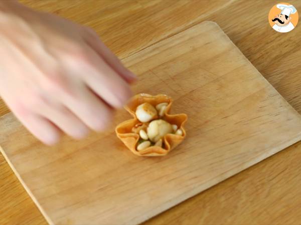 Crispy scallops in filo pastry - Preparation step 6