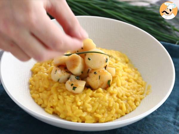 Saffron scallop risotto - Preparation step 6