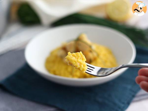 Saffron scallop risotto - Preparation step 7