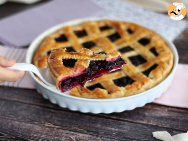 Cherry puff pastry tart - Preparation step 7