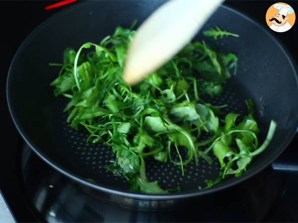 Beetroot and arugula mousse verrines - Preparation step 1