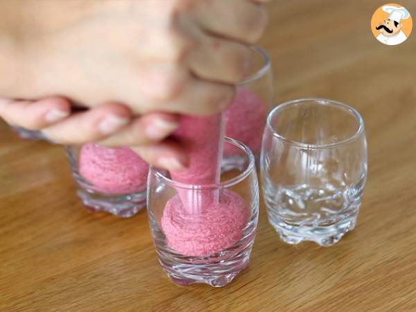 Beetroot and arugula mousse verrines - Preparation step 4