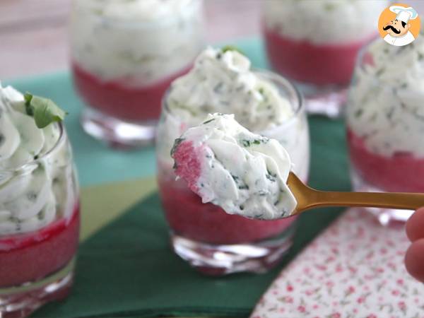 Beetroot and arugula mousse verrines - Preparation step 7