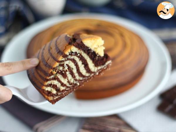 Zebra cake, the exotic marble cake (italian marble cake) - Preparation step 8