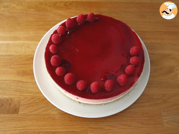 Raspberry white chocolate bavarois (steps and video) - Preparation step 14