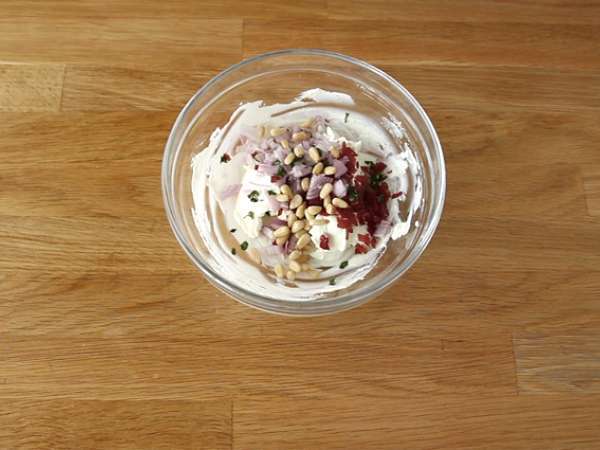 Brick cones with grisons meat - Preparation step 5