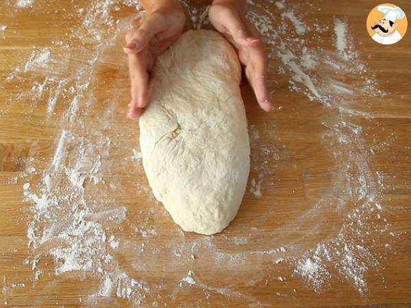 Fougasse with bacon and onions - Preparation step 6