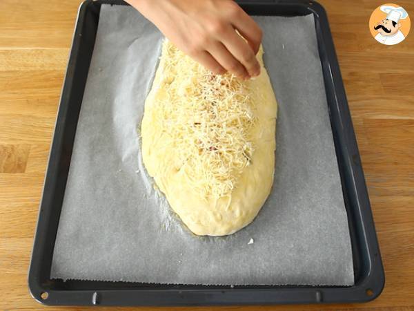 Fougasse with bacon and onions - Preparation step 9