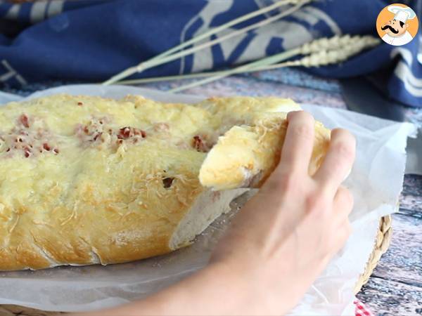 Fougasse with bacon and onions - Preparation step 11