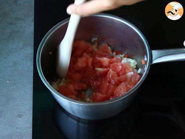 Pumpkin with shrimps - the brazilian camarão na moranga - Preparation step 7