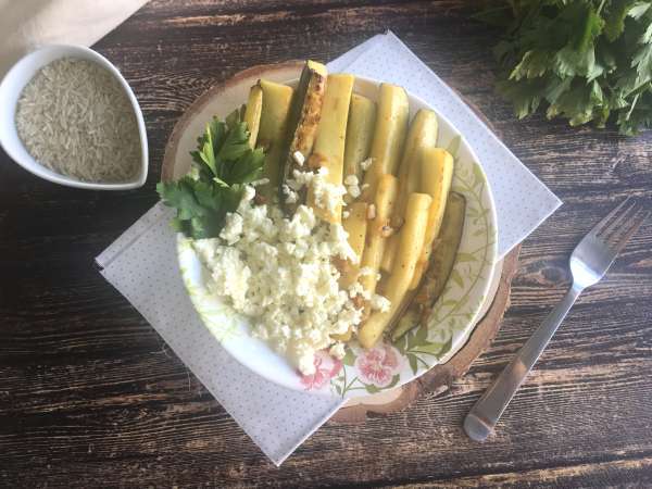 Zucchini with lemon and feta - Preparation step 6