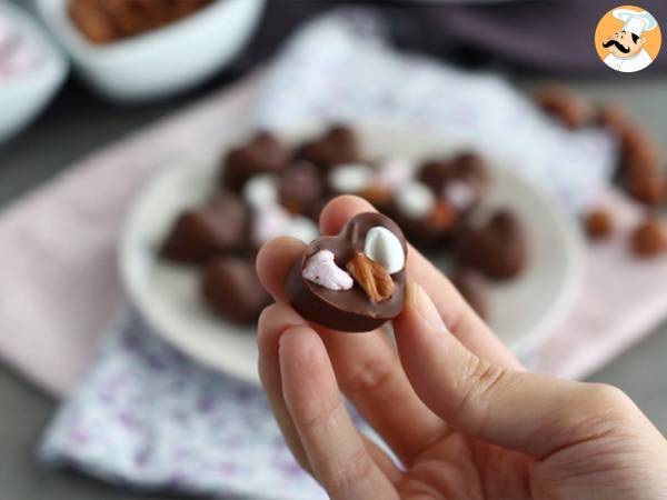 Homemade chocolates with marshmallows and hazelnuts - Preparation step 5