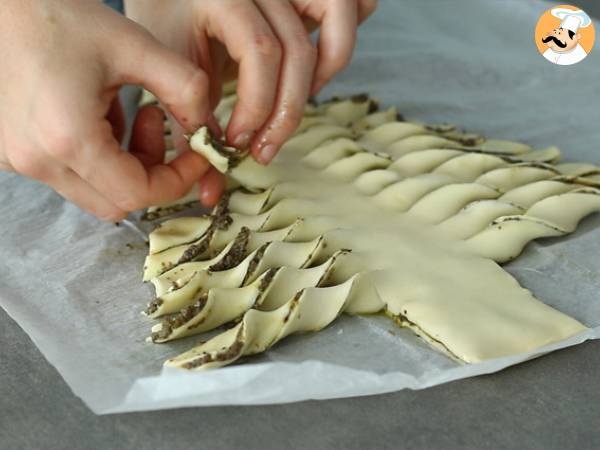 Homemade tapenade stuffed christmas tree - Preparation step 5