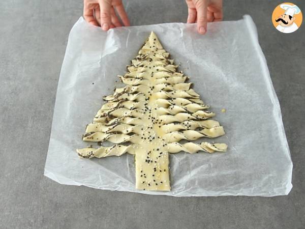 Homemade tapenade stuffed christmas tree - Preparation step 6