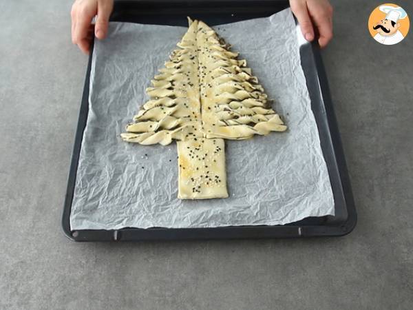 Homemade tapenade stuffed christmas tree - Preparation step 7