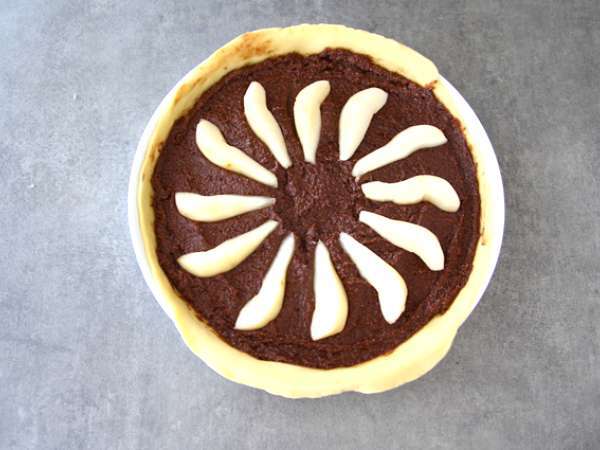 Pear and chocolate tart - Preparation step 3