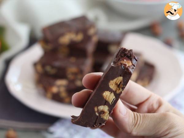 Hazelnut fudge - chocolate and hazelnut squares - Preparation step 4