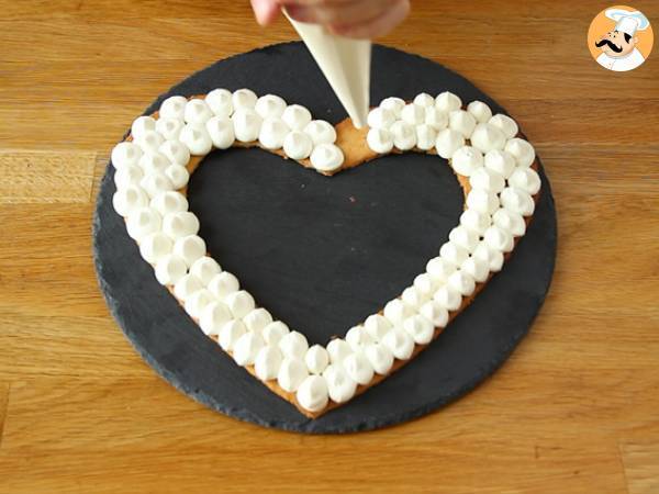 Heart cake with kinder - heart tart with kinder for valentine's day - Preparation step 8