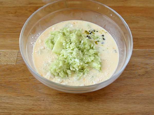 Zucchini and pesto flans - gluten-free - Preparation step 2