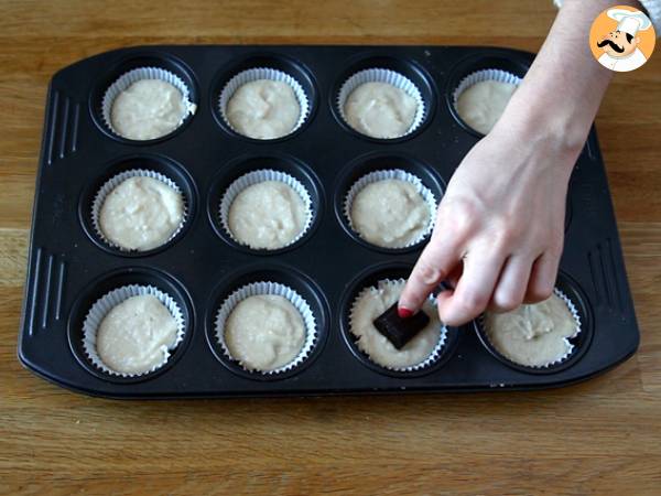 Vegan gluten-free chocolate-centered muffins - Preparation step 3