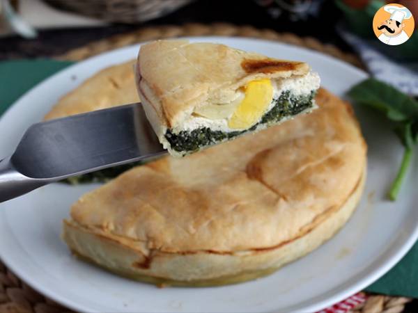 Spinach, ricotta, and egg pie - italian torta pasqualina - Preparation step 9