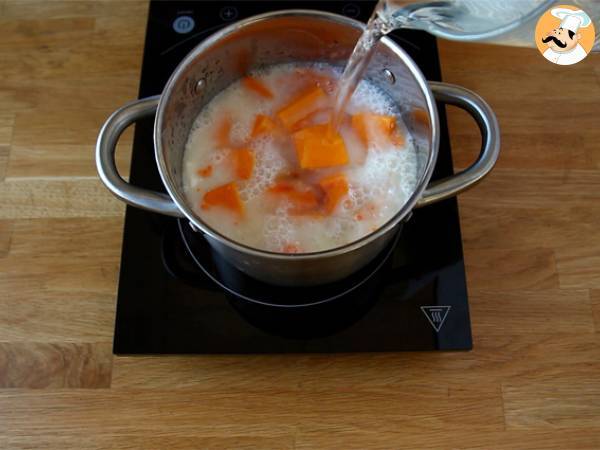 Butternut squash and red lentil soup - Preparation step 1