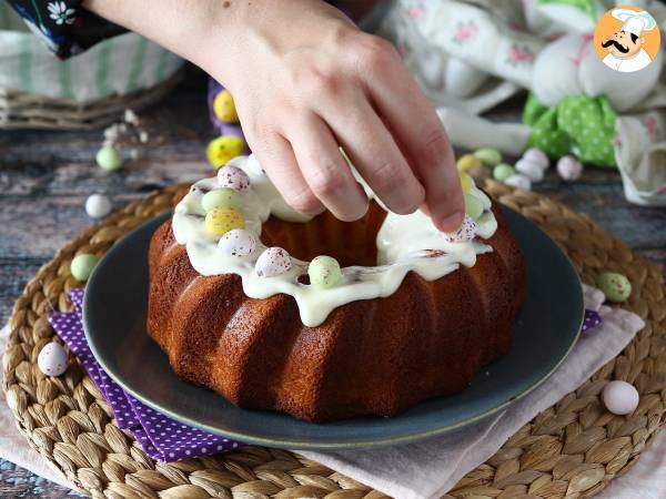 Easter bundt cake with lemon and white chocolate - Preparation step 8