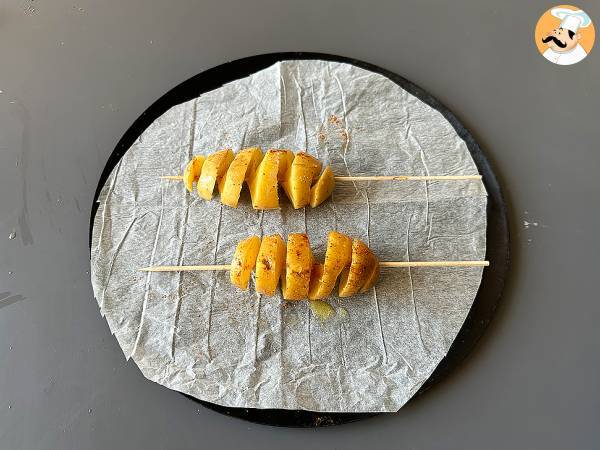 Baked spiral potatoes - Preparation step 4