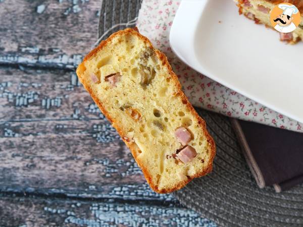 Ham, olive and sun-dried tomato cake with skyr - Preparation step 6