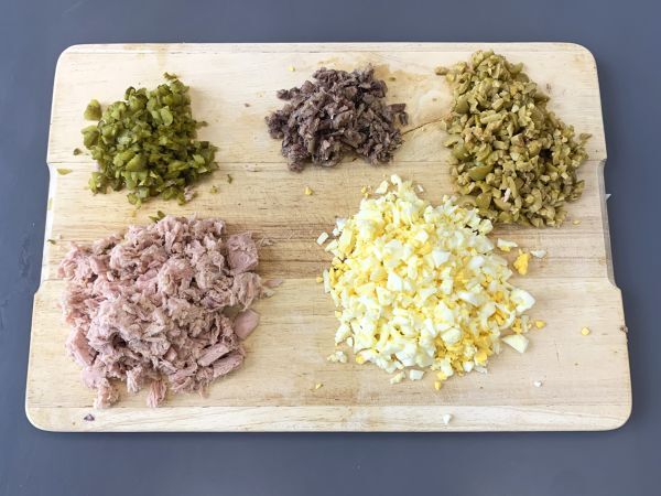 Cold potato cake with tuna and mayonnaise, you don't need an oven to make it! - Preparation step 4