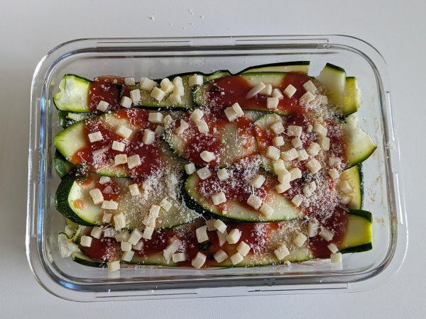 Zucchini parmigiana in air fryer: quick, light and crispy - Preparation step 7