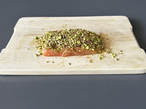 Salmon in pistachio crust - Preparation step 4