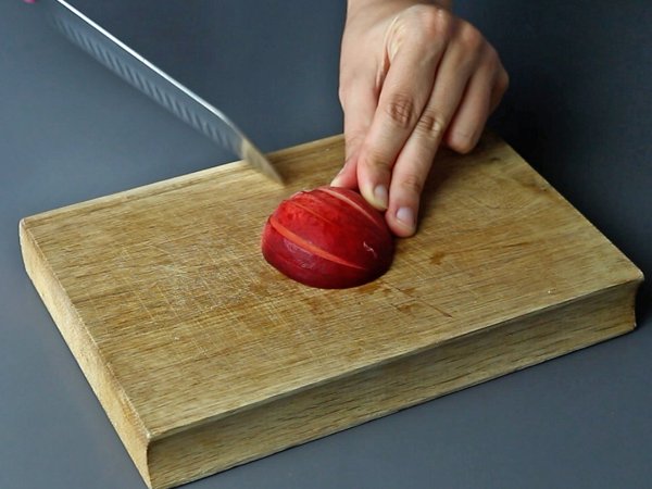 Fruit salad: peach apricot raspberry super gourmet! - Preparation step 1