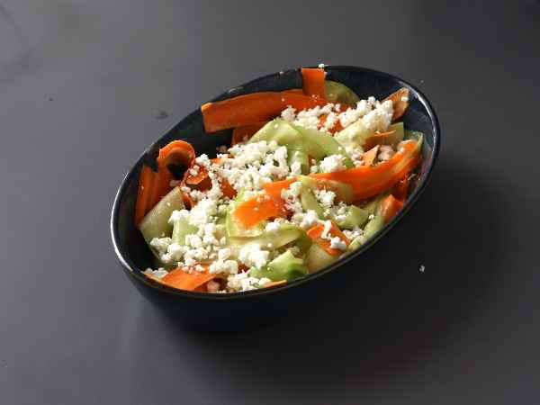 Vegetable tagliatelle salad with peanut sauce - Preparation step 6