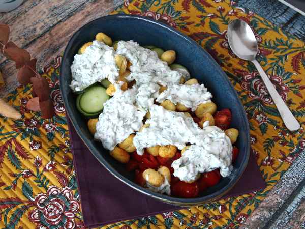 Crispy gnocchi salad, ultra trendy, gourmet and balanced, perfect for summer! - Preparation step 6