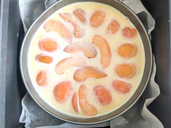 Apricot clafoutis with Air Fryer - Preparation step 5