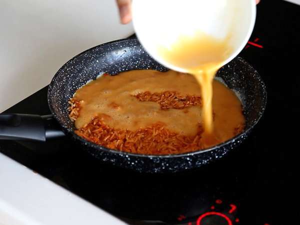 Omelette with crispy rice and soybeans, a spicy meal that's quick and waste-free! - Preparation step 4