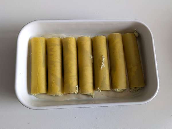 Creamy pesto cannelloni au gratin: the easy and tasty recipe - Preparation step 6
