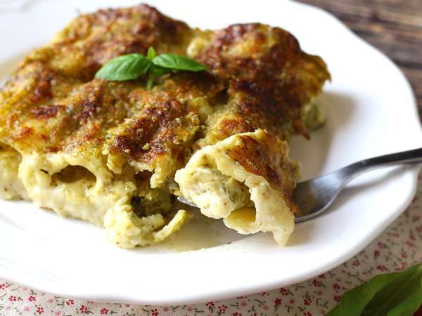 Creamy pesto cannelloni au gratin: the easy and tasty recipe - Preparation step 10