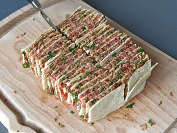 Lavash kebab with tortillas, the famous easy oven-baked kebabs! - Preparation step 8