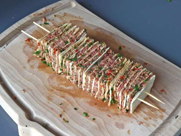 Lavash kebab with tortillas, the famous easy oven-baked kebabs! - Preparation step 9