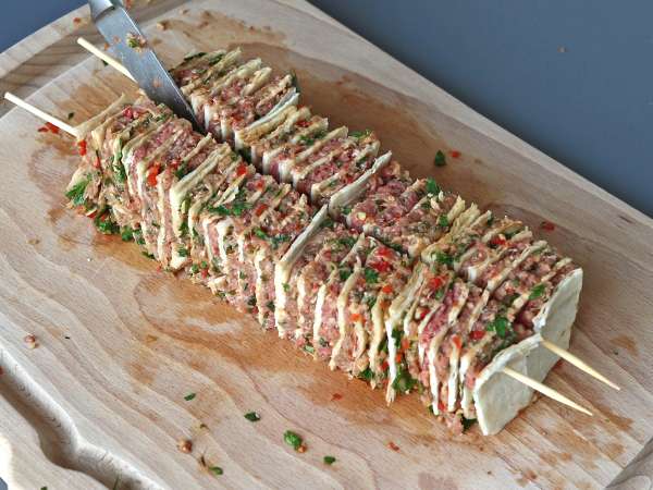 Lavash kebab with tortillas, the famous easy oven-baked kebabs! - Preparation step 10