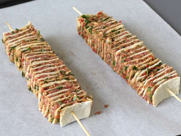 Lavash kebab with tortillas, the famous easy oven-baked kebabs! - Preparation step 11