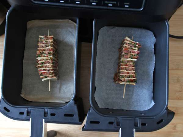 Lavash kebab skewers with tortillas, easy cooking with the airfryer! - Preparation step 10