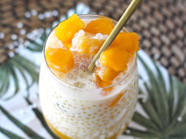 Mango sago, the Asian dessert with tapioca and mango that conquers for its simplicity - Preparation step 13
