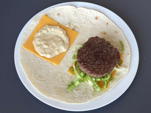 Big Mac-style wraps, quick, practical and economical - Preparation step 6